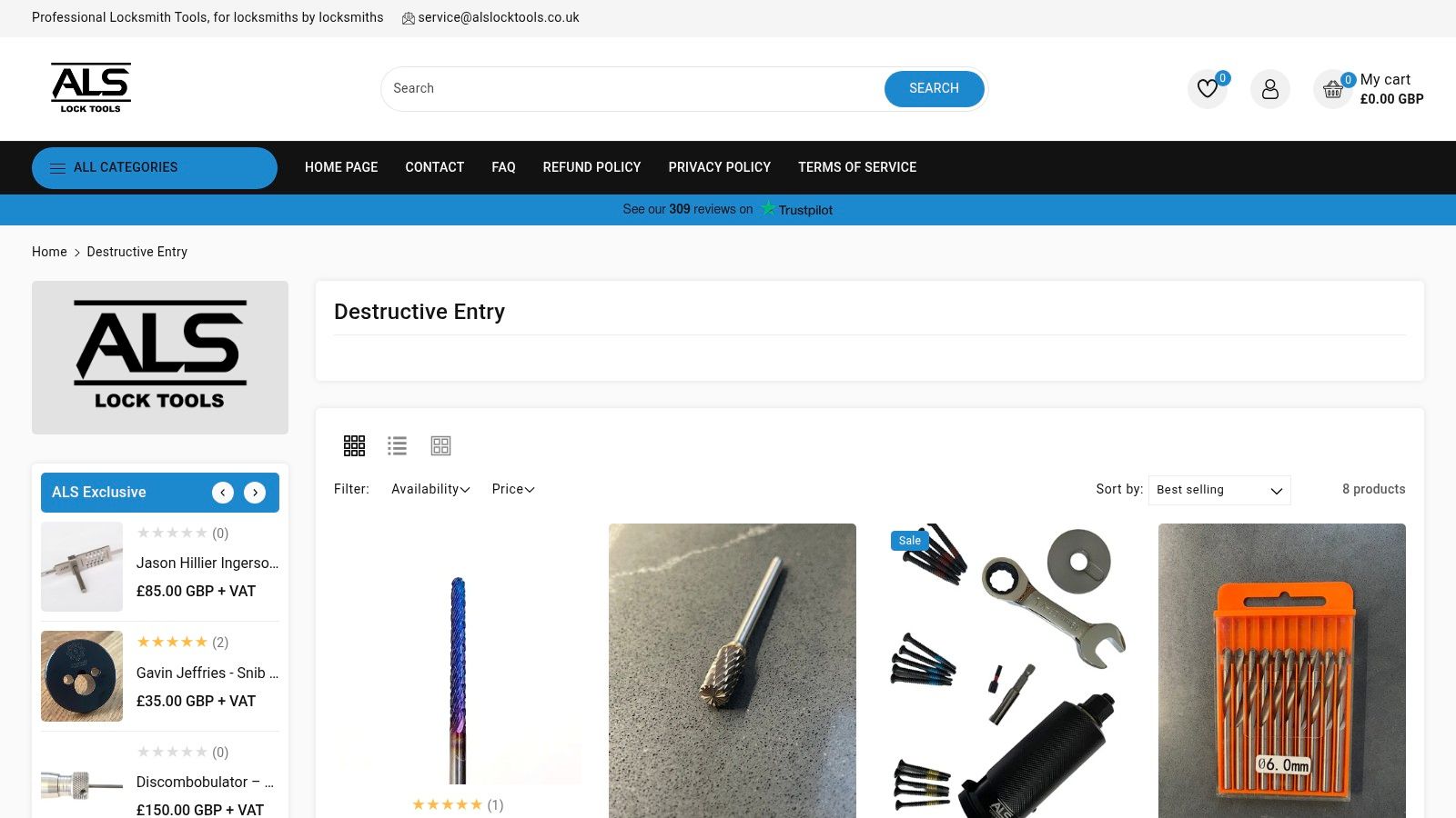 ALS Locksmith Tools