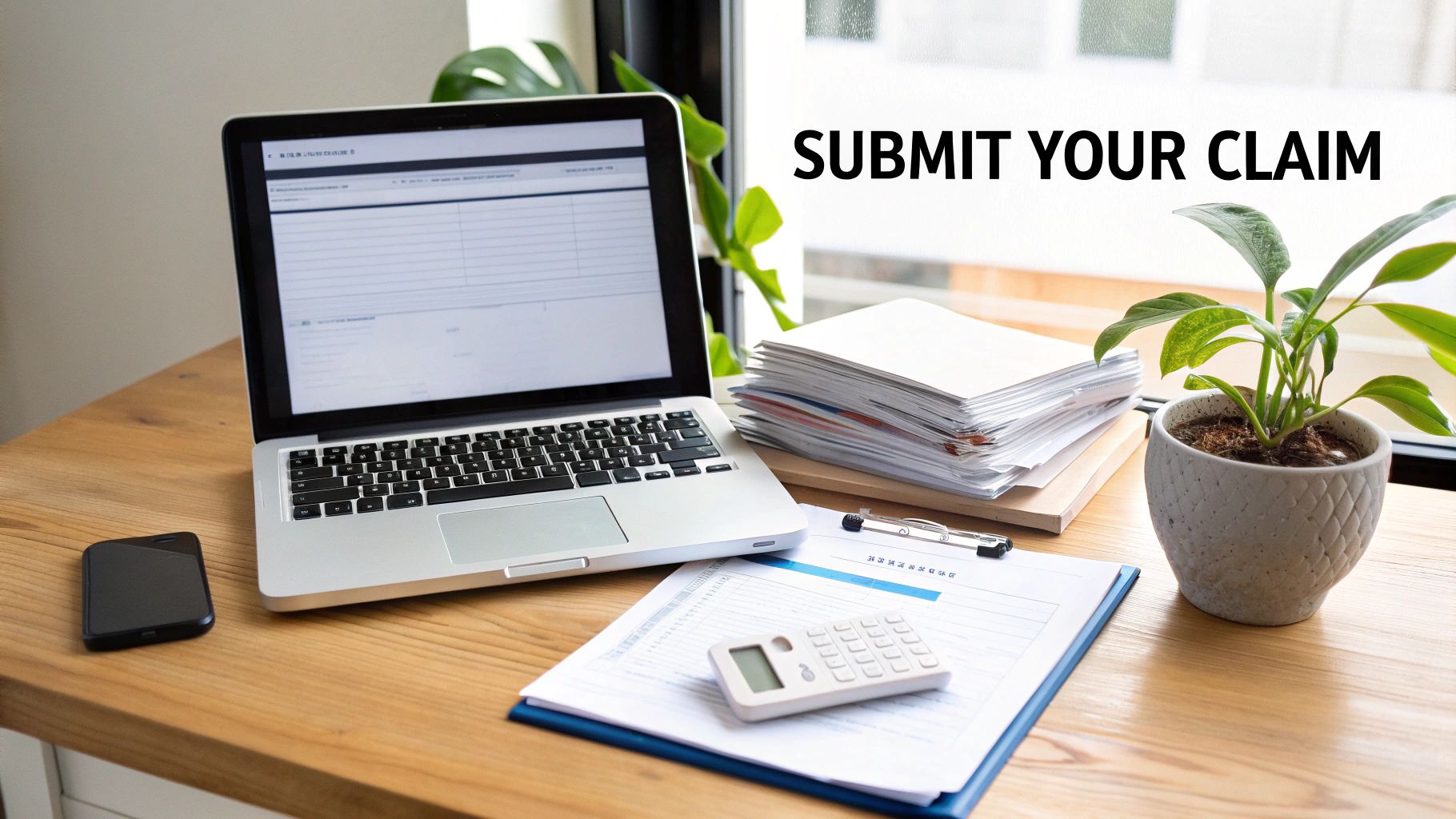 Lawyer reviewing documents with a client in an office setting.