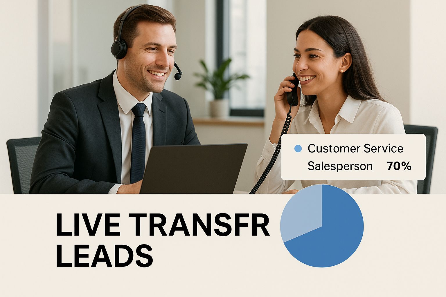 Infographic about live transfer leads