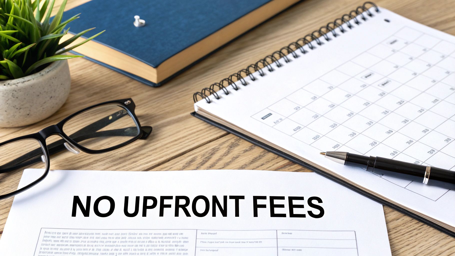 An hourglass next to a gavel, symbolizing legal timelines and justice.