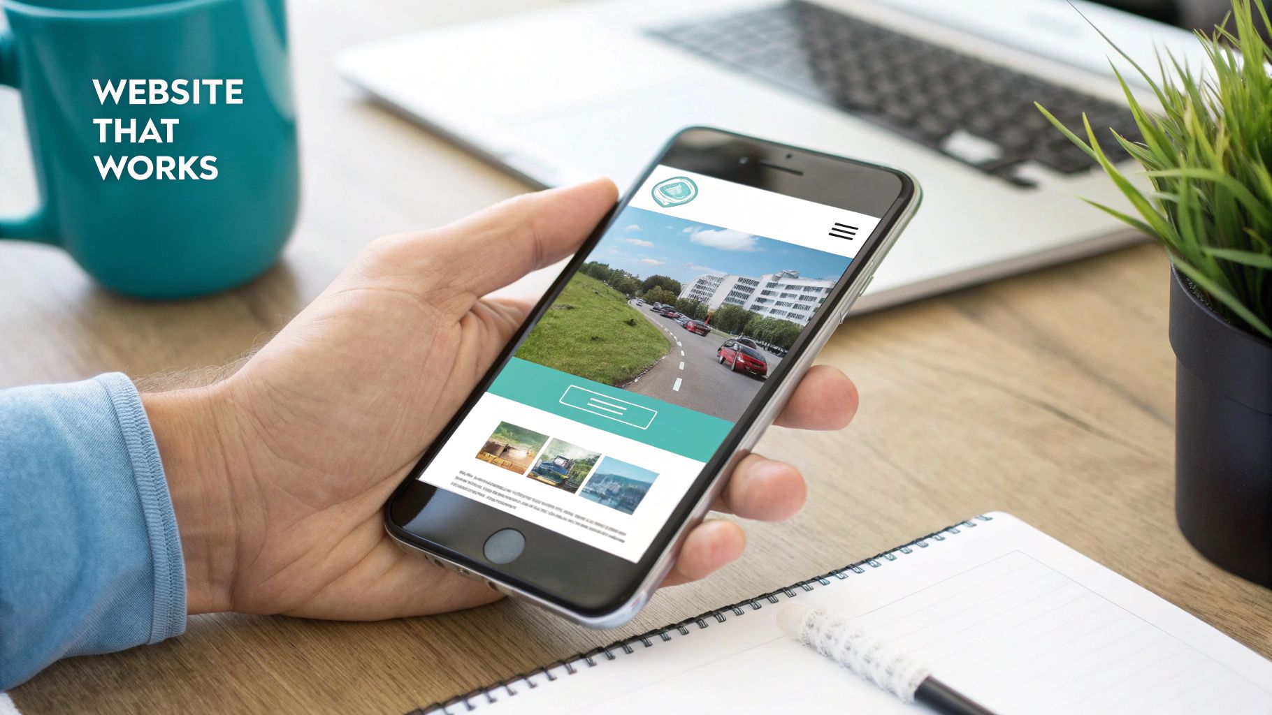 A modern, clean website design displayed on a laptop, emphasizing clarity and ease of use.