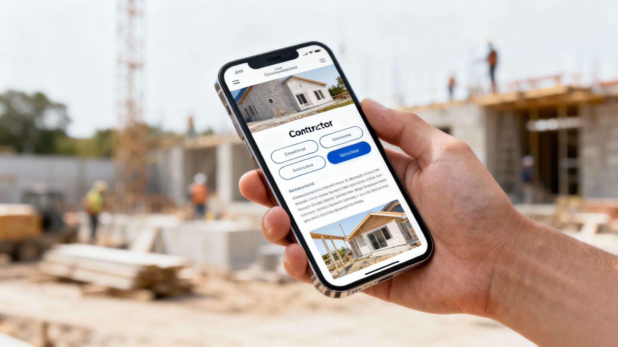 Contractor finding a mobile-friendly site