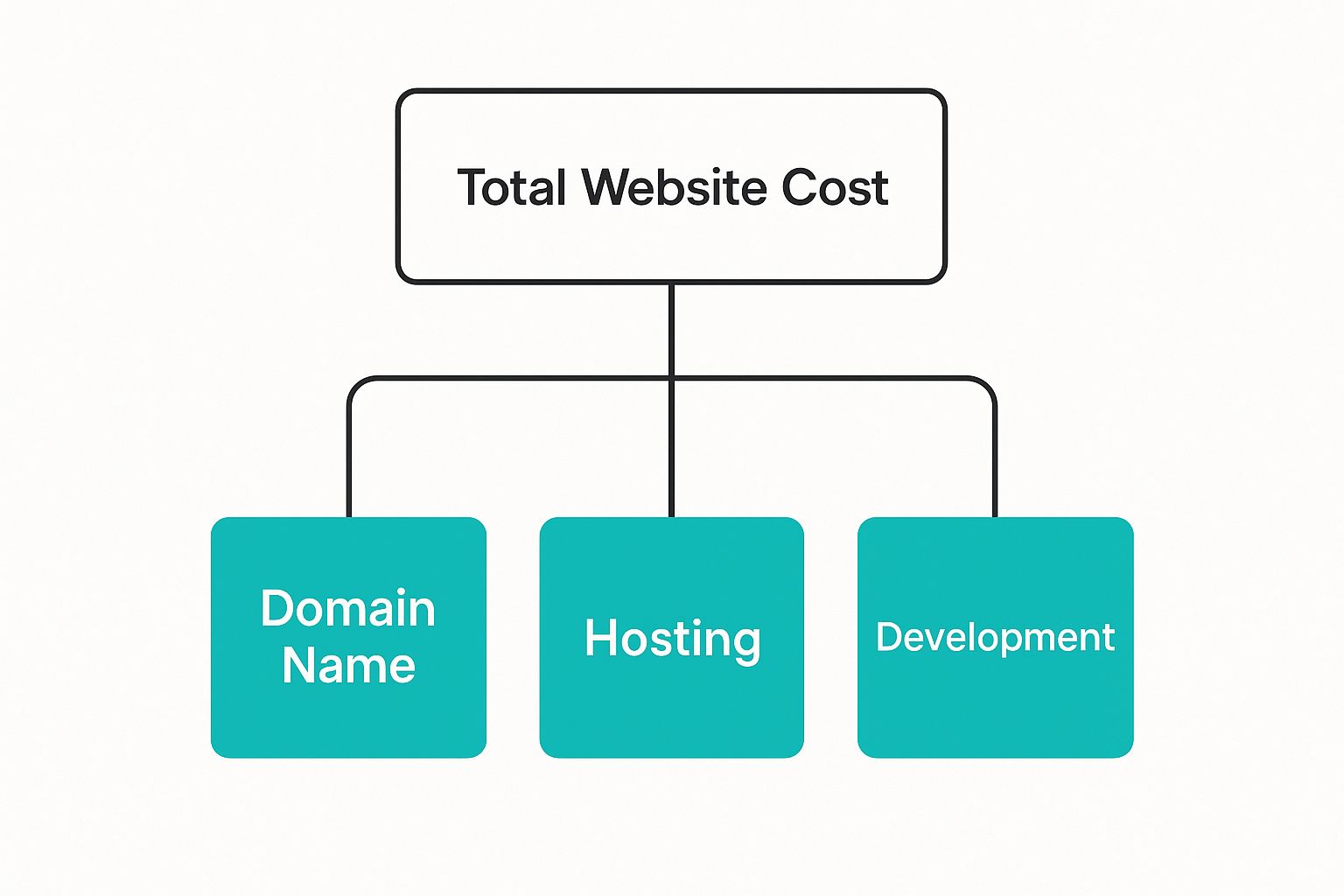 Infographic about small business website cost