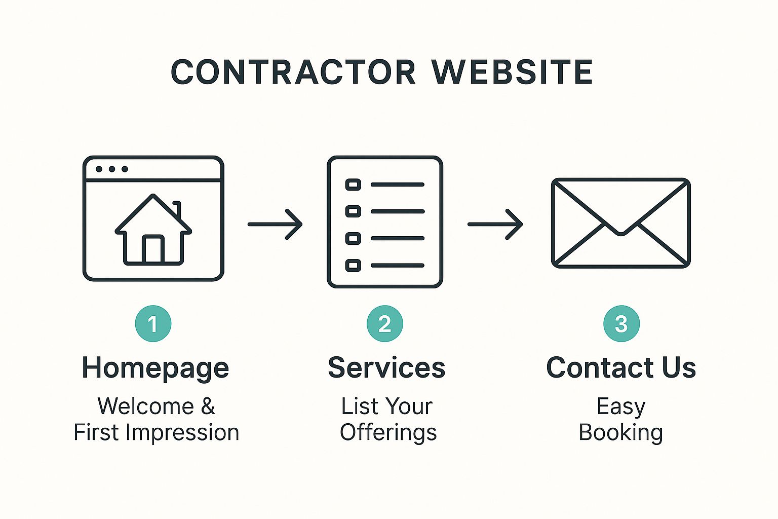 Infographic about website design for home service pros