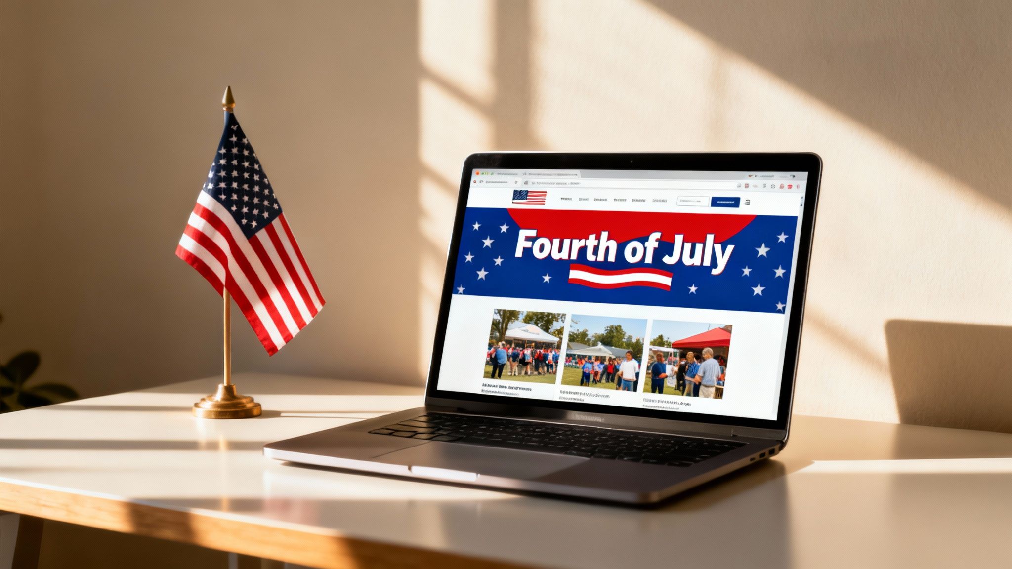 A diverse group of American customers happily shopping online on their phones and laptops.