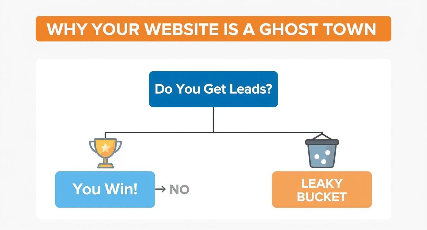 Infographic about lead gen websites suck in leads