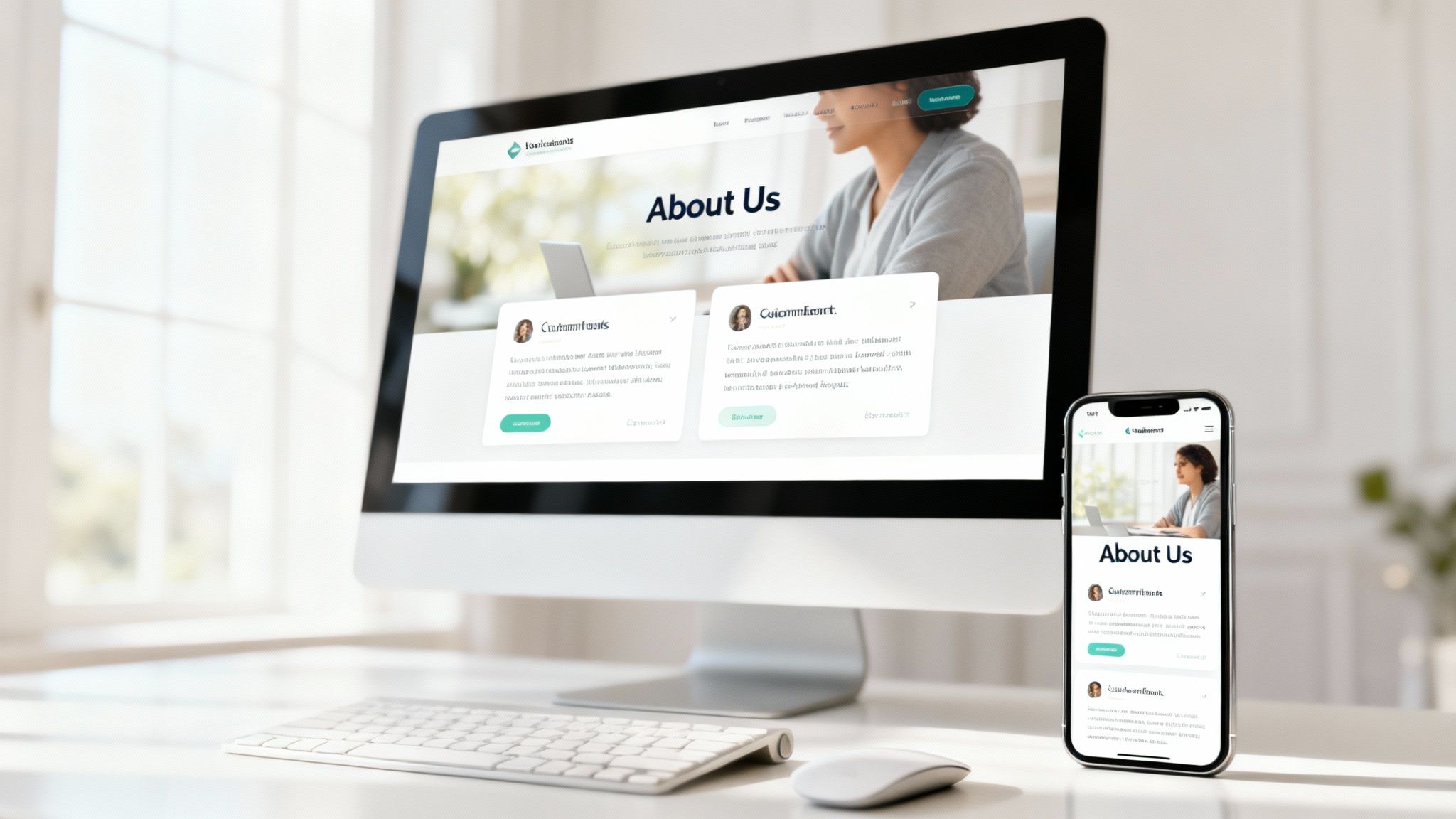 A person looking at a well-designed, trustworthy website on a laptop