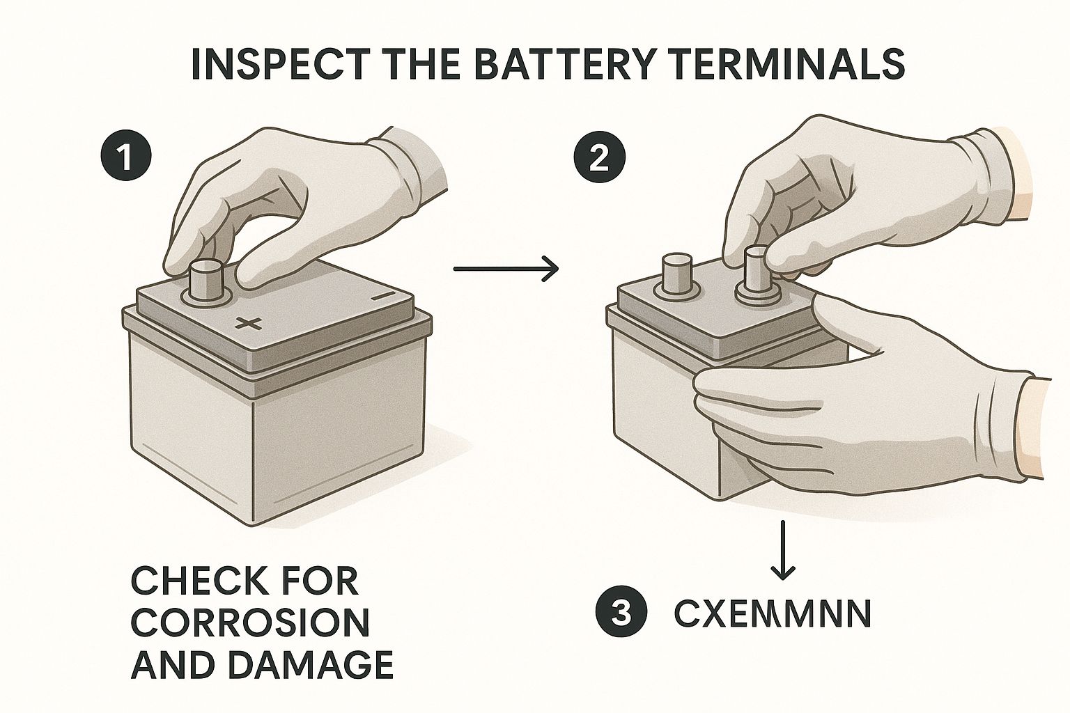 Infographic about checking car battery health