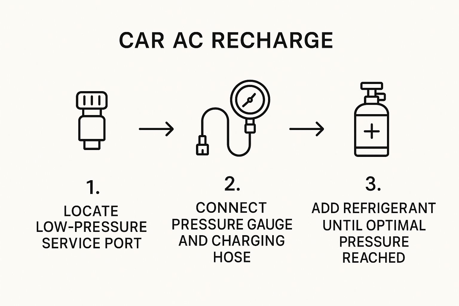 Infographic about ac recharge for car