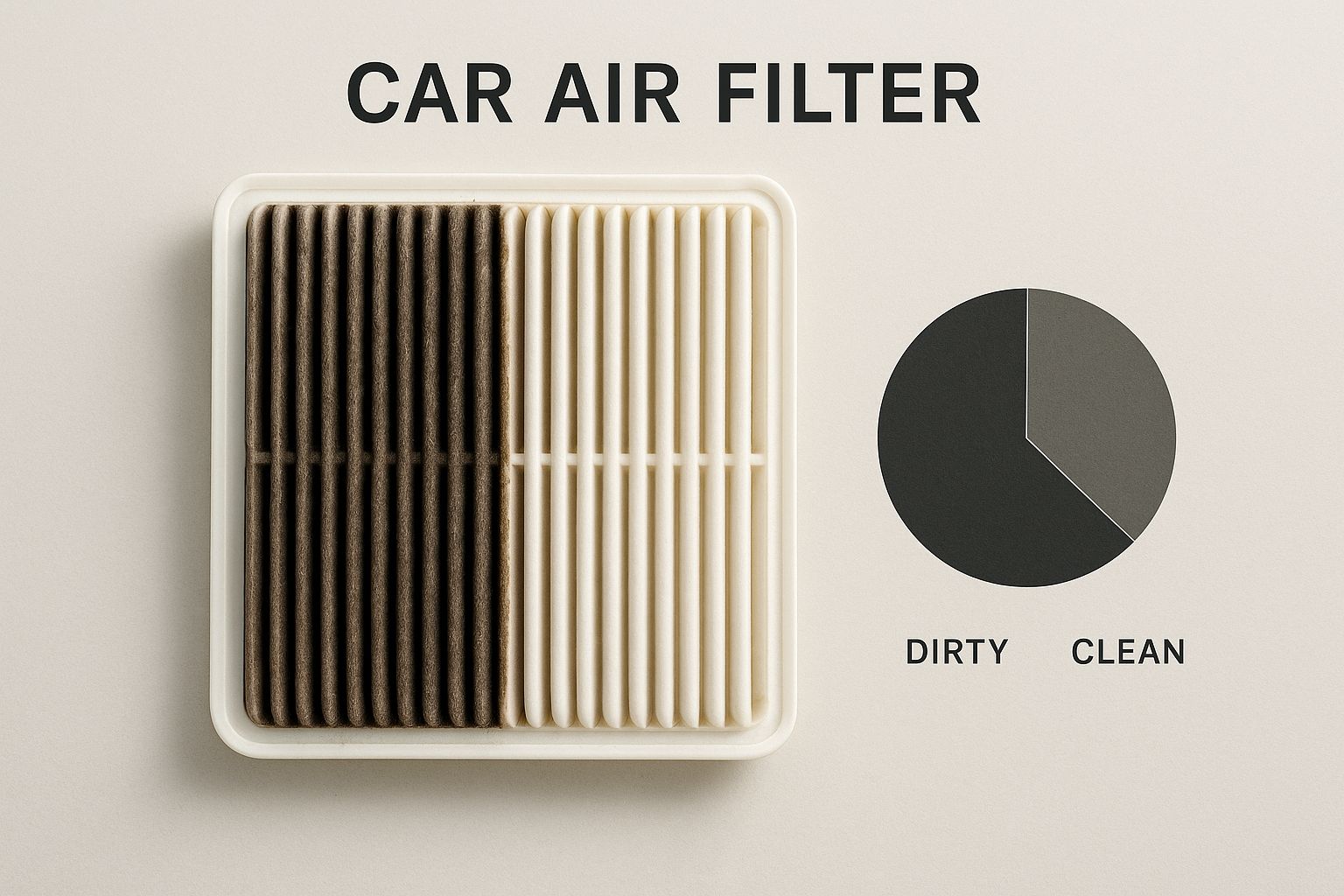 Infographic about how often change car air filter