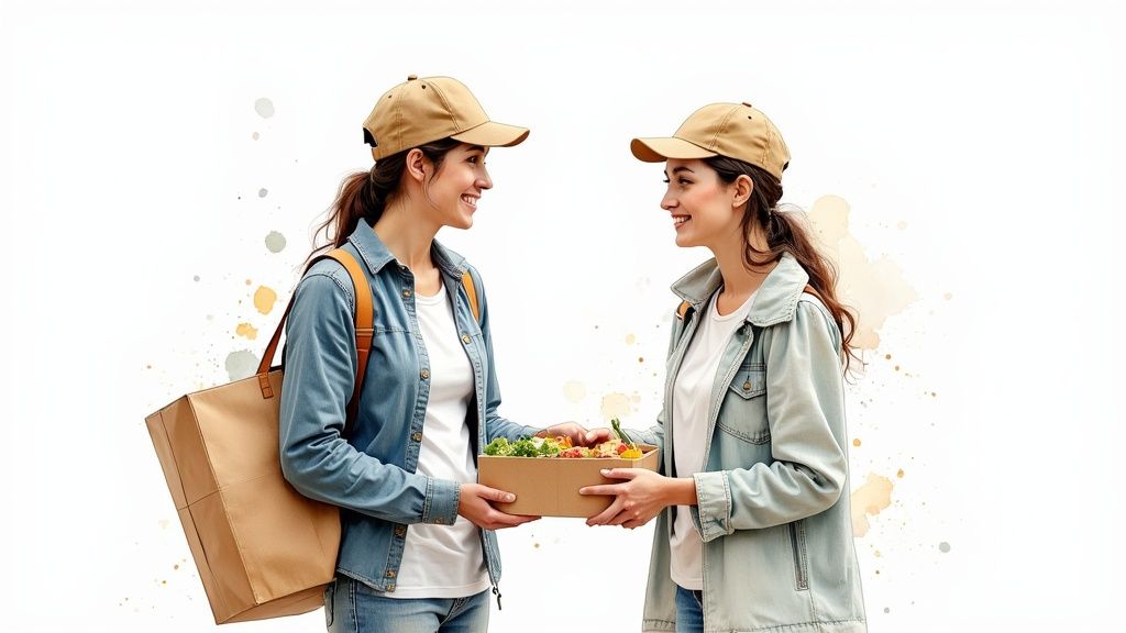 A person choosing meals from a ready to eat Indian food menu online