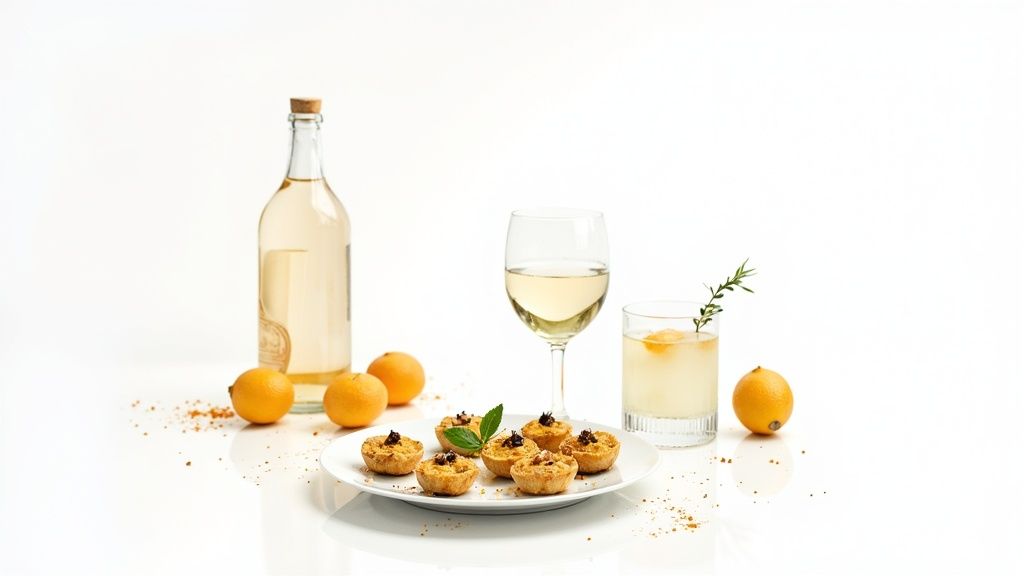 Two people toasting with wine glasses at a fusion Indian restaurant dinner table