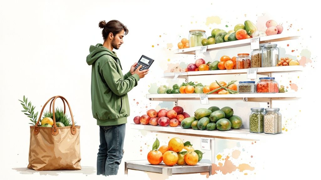 Supermarket produce section