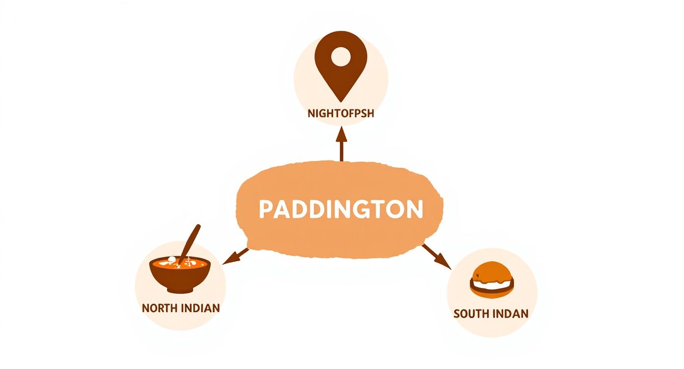 Infographic about indian restaurant paddington