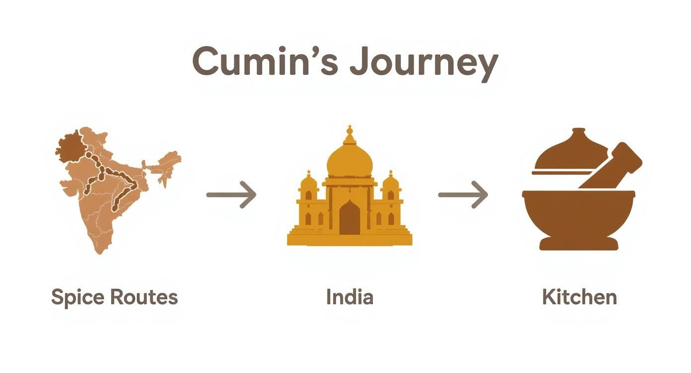 Infographic about cumin indian cuisine