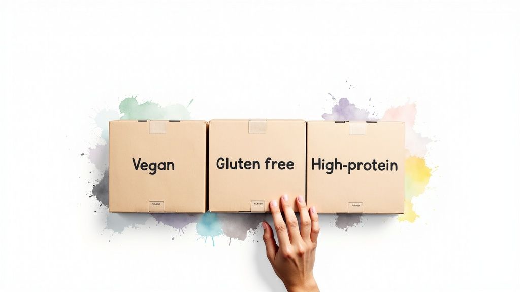 A person looking at a menu to choose a meal plan