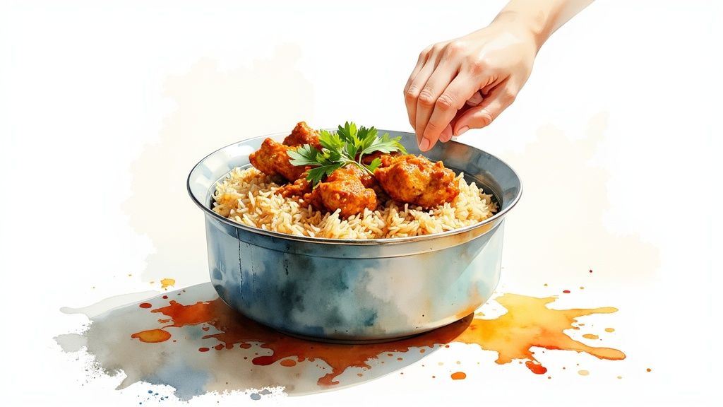 A delicious, freshly prepared ready to eat indian food meal