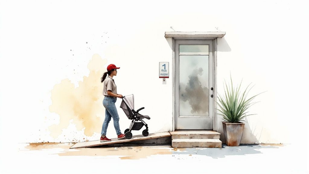 A shopper's hands selecting fresh vegetables at a market stall.