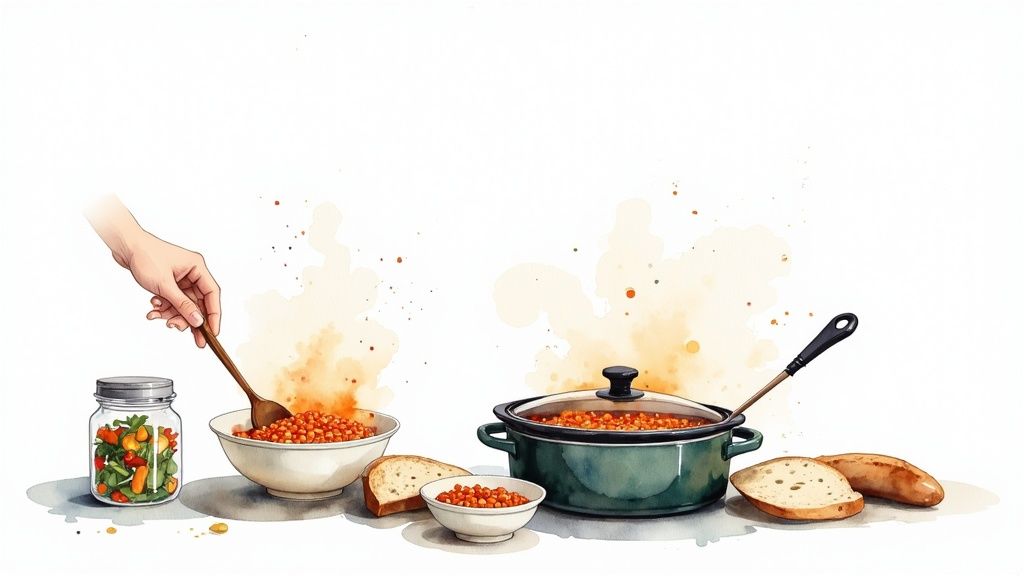 Batch cooking ingredients