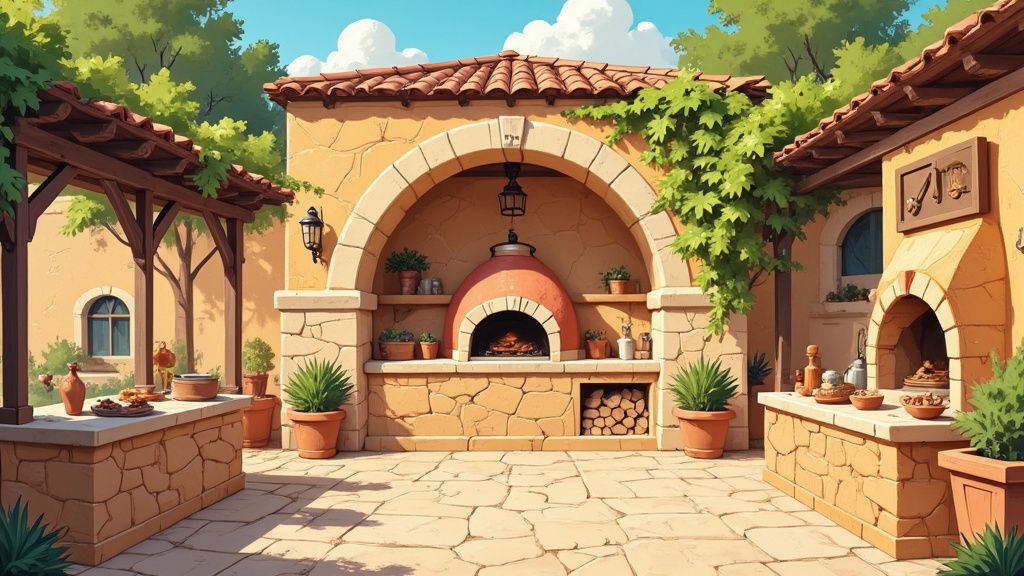 Rustieke keuken in mediterrane stijl