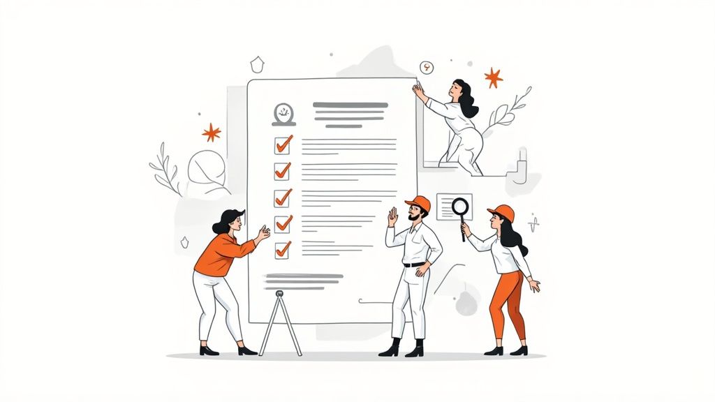 Un equipo de arquitectos y diseñadores colaborando en los planos