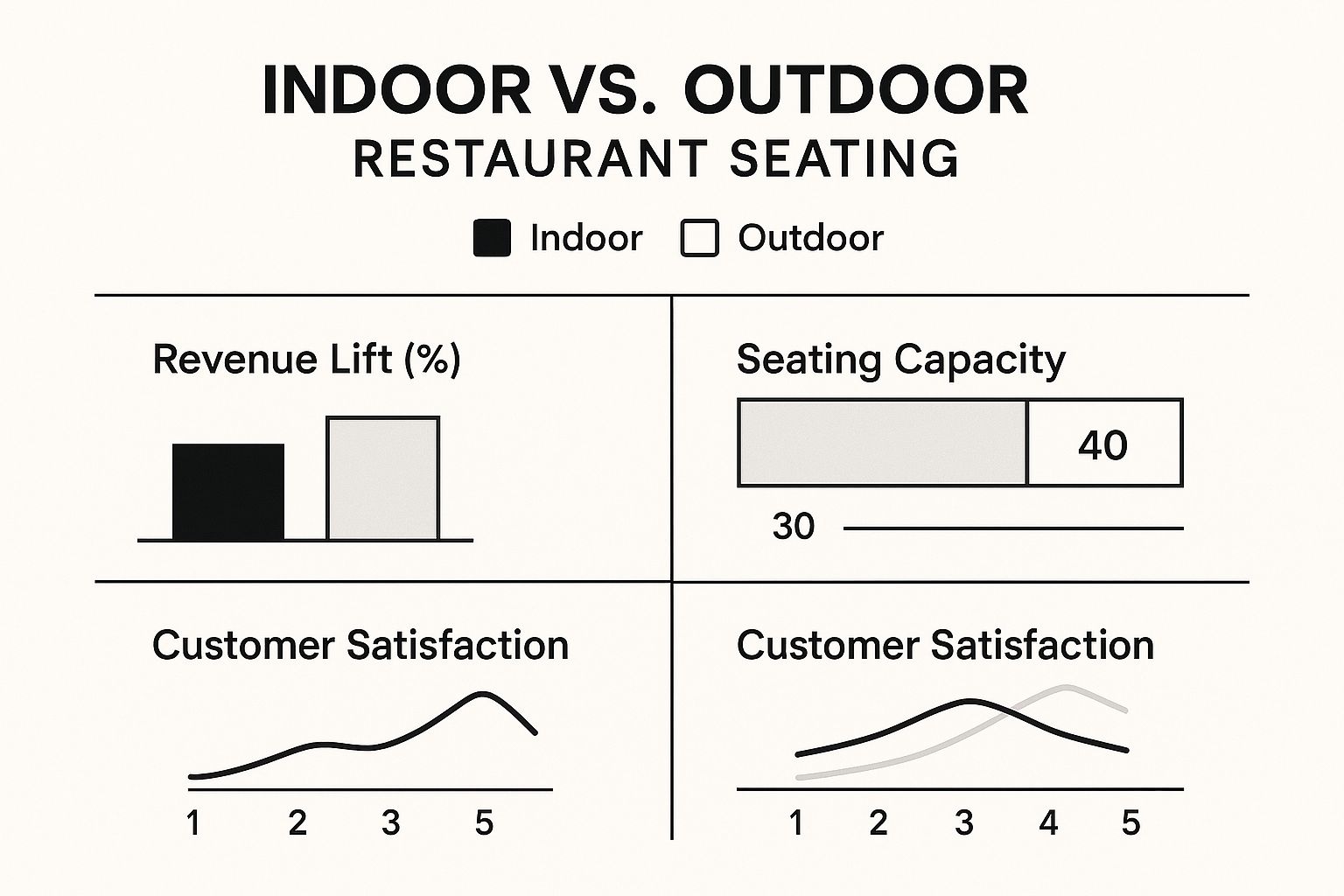 Infographic about outdoor furniture for restaurants