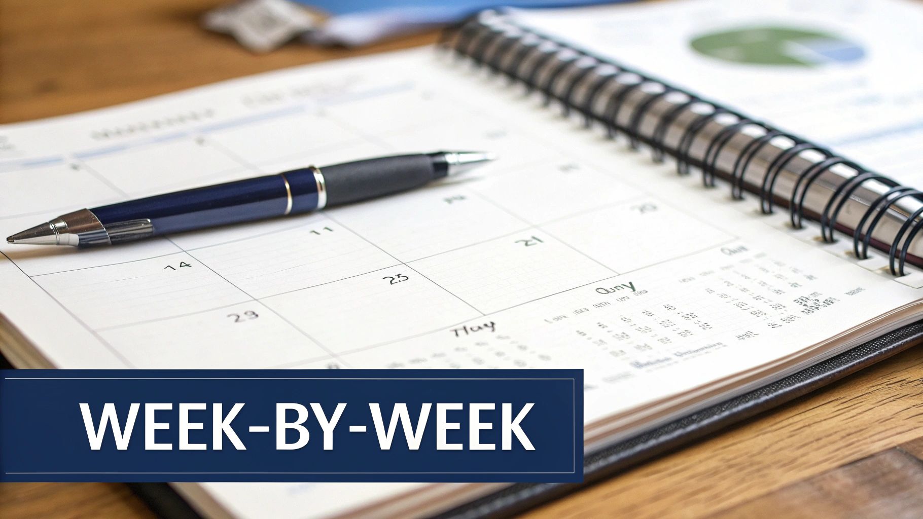A woman smiles as she reviews her health plan on a tablet, with a glass of water nearby.