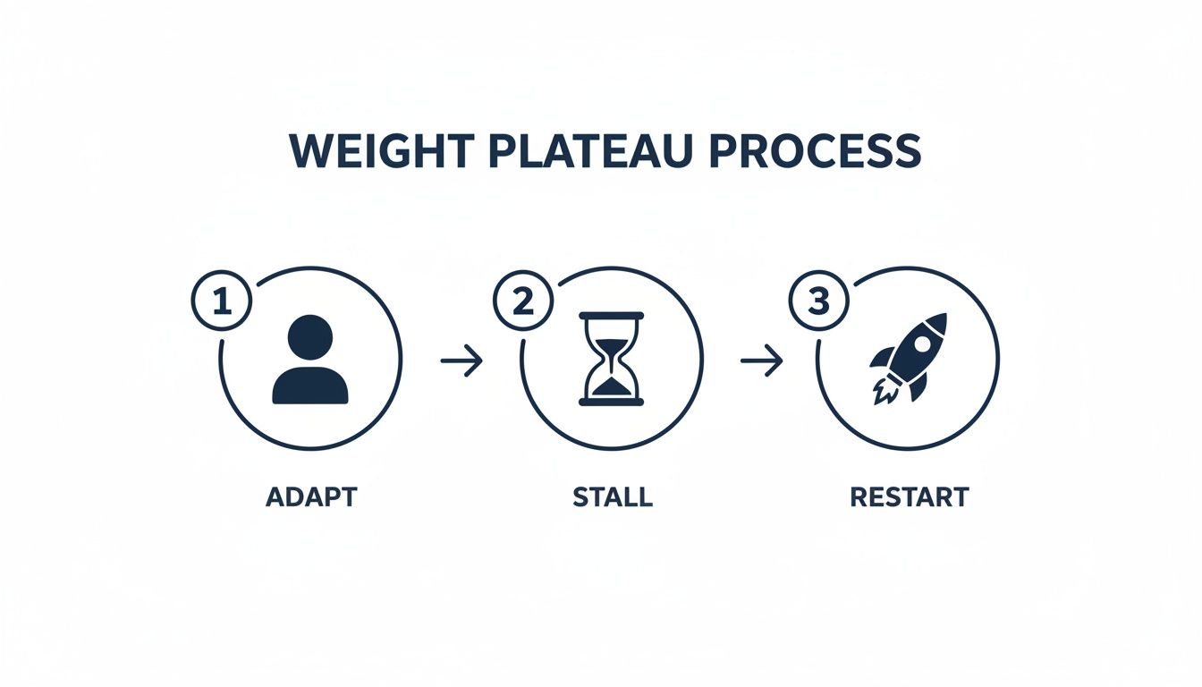 Infographic about hit a weight loss plateau