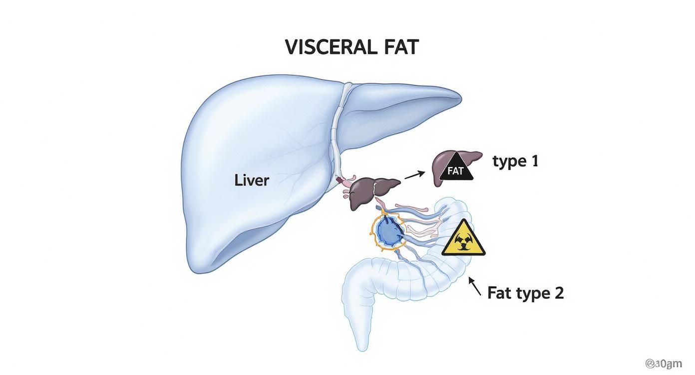 Infographic about what is visceral fat