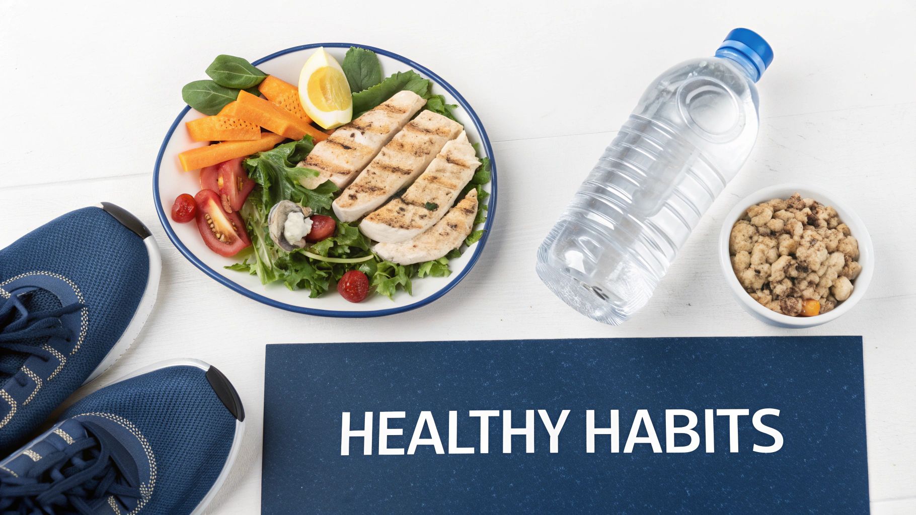 A healthy meal with lean protein and fresh vegetables being prepared on a kitchen counter.