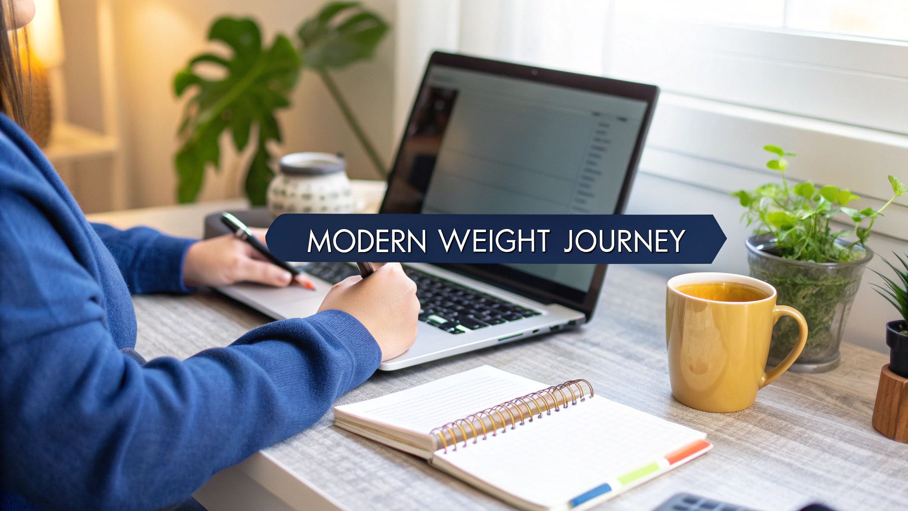 A woman smiles while holding an apple, representing a healthy lifestyle choice.