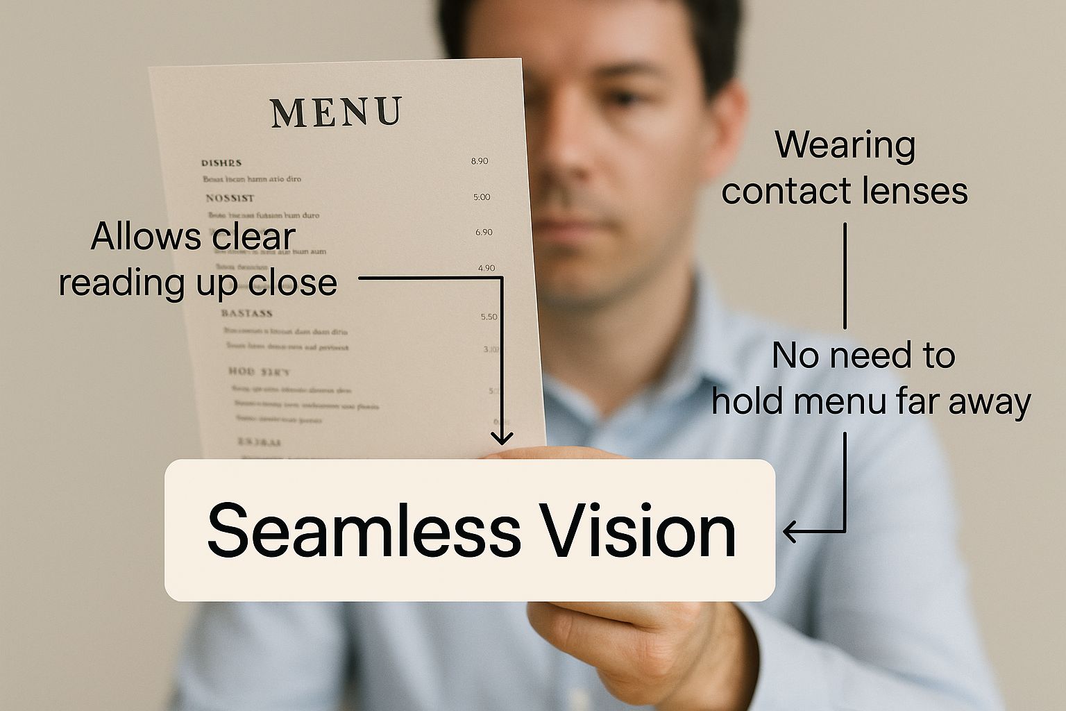 Infographic about biofinity multifocal contact lenses