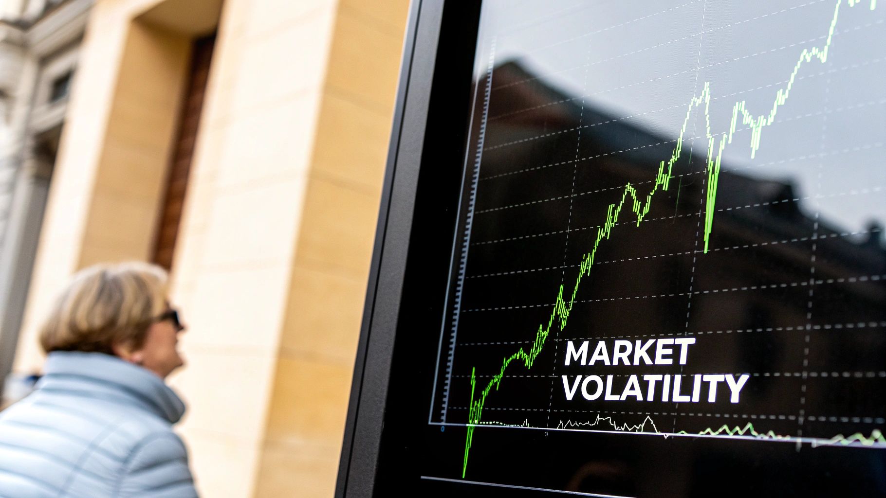 Chart showing market volatility trends