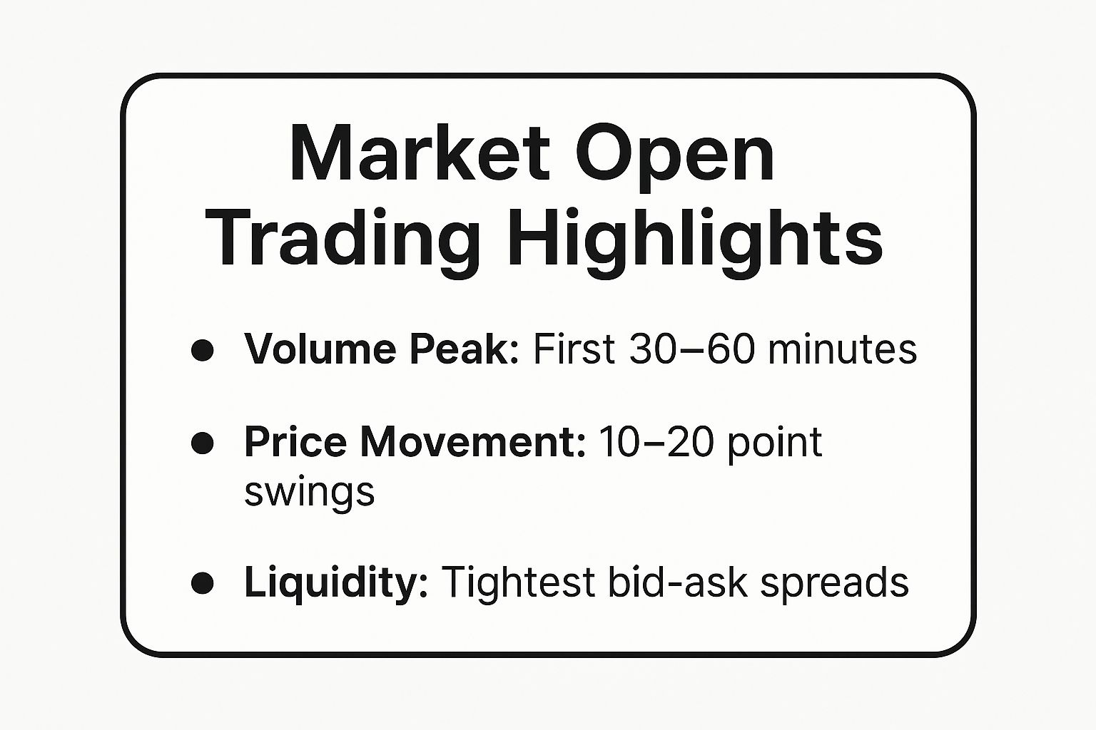 Infographic showing key data about Trade During Market Opens: Leverage Maximum Volatility and Volume
