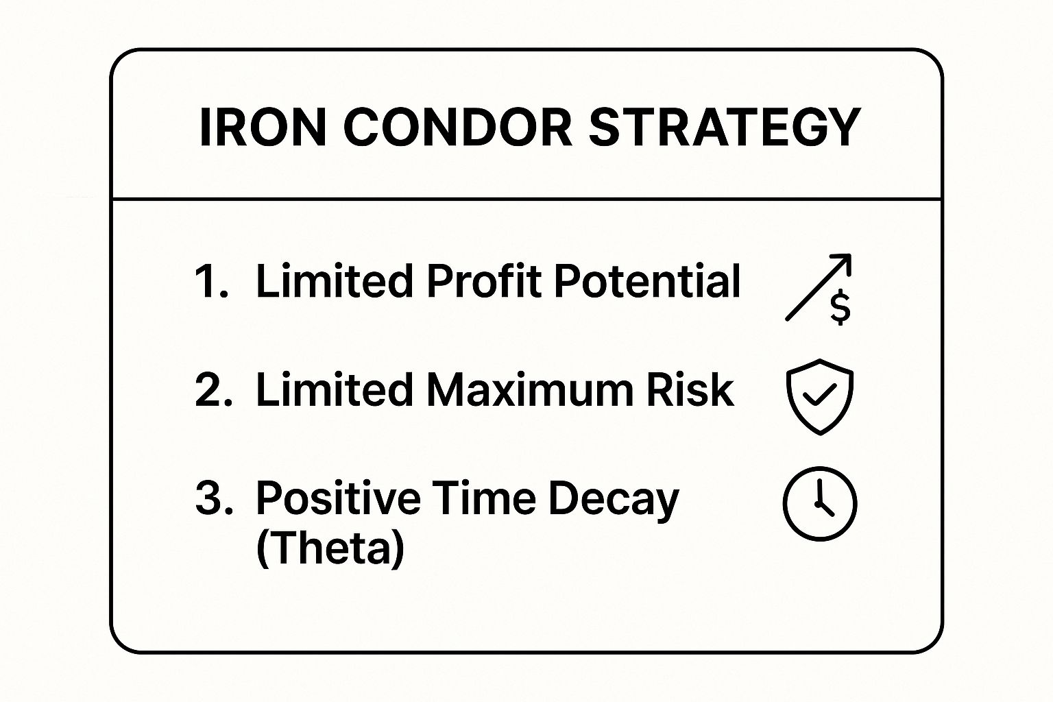 Infographic showing key data about Iron Condor Strategy Infographic showing key data about Iron Condor Strategy