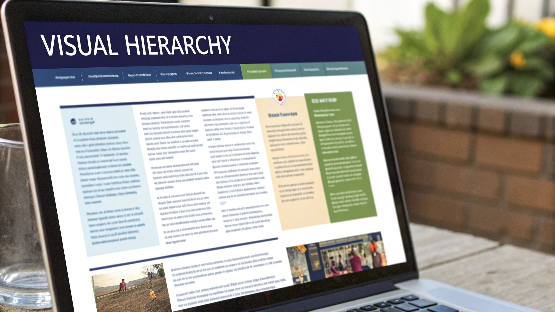 An example of clear visual hierarchy and typography in web design, showing different font sizes and weights to guide the user's eye.