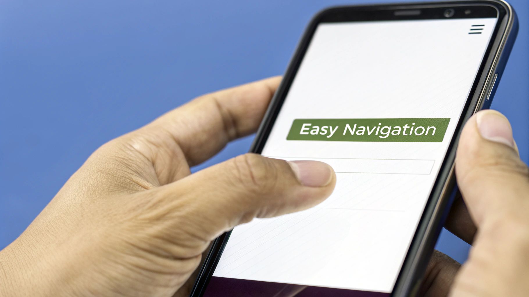 Illustration showing a user journey map for website navigation