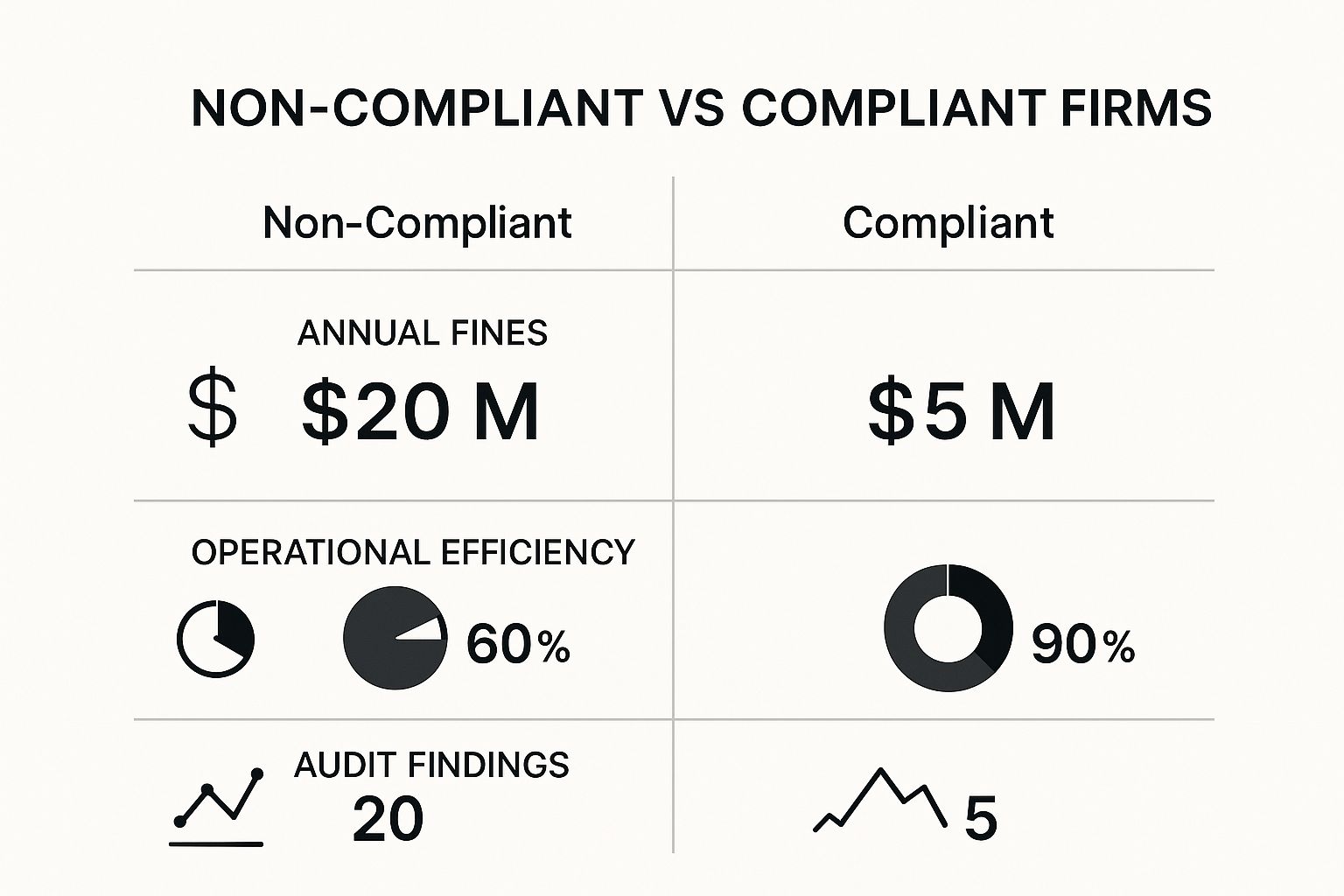 Infographic about compliance in financial services industry