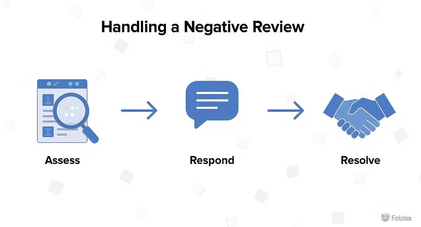 Infographic about how to respond to negative google reviews