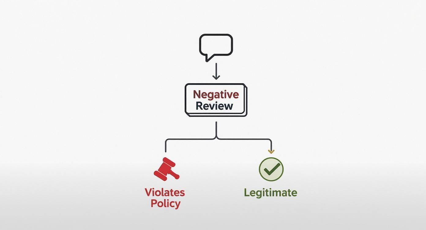 Infographic about how to remove negative reviews