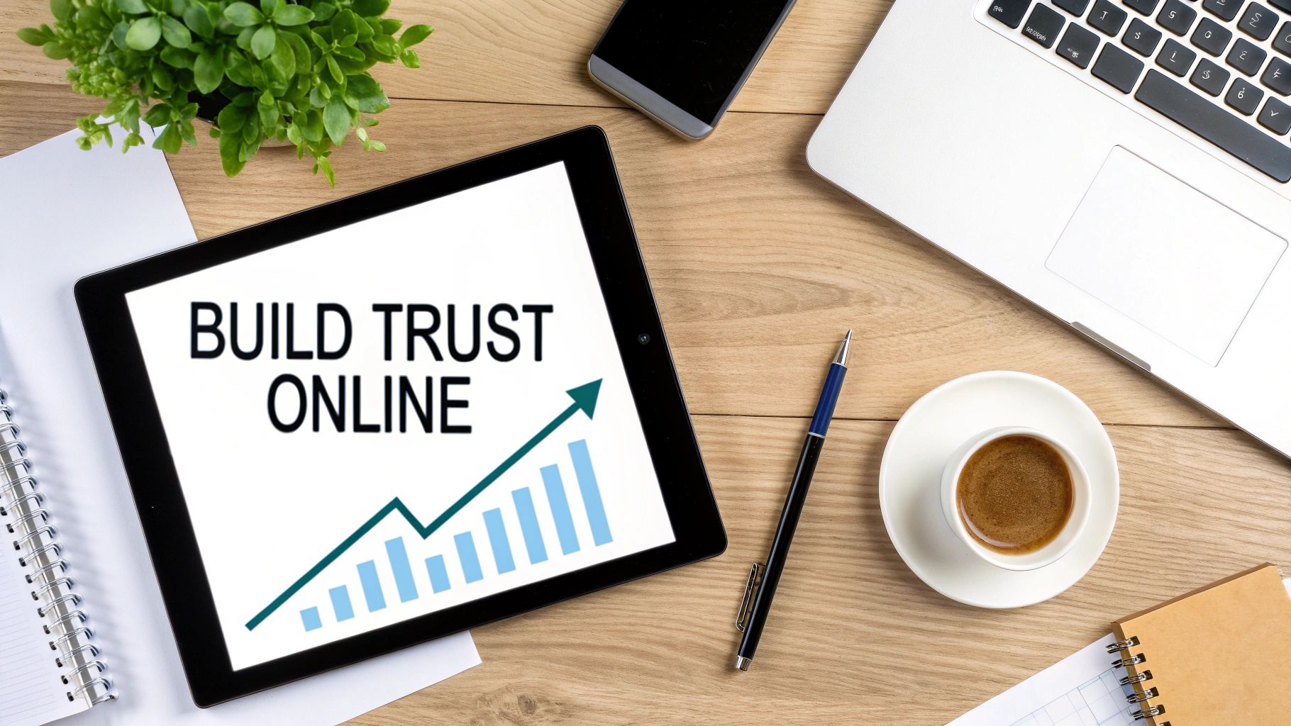 A person happily leaving a five-star review on their phone for a business.