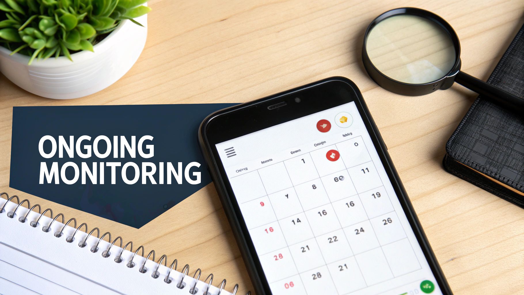 A person using a laptop with security icons, symbolizing ongoing digital privacy monitoring.