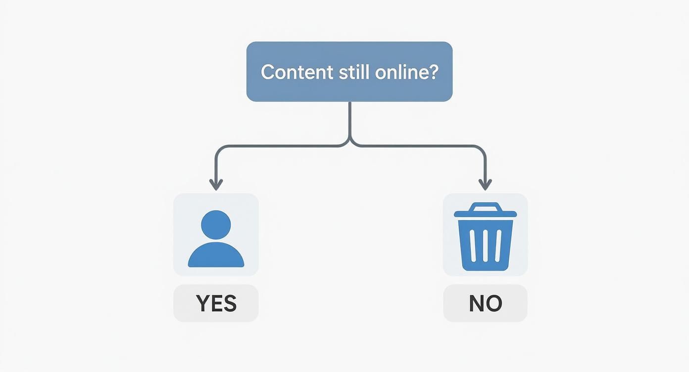 Infographic about how to remove links in google search
