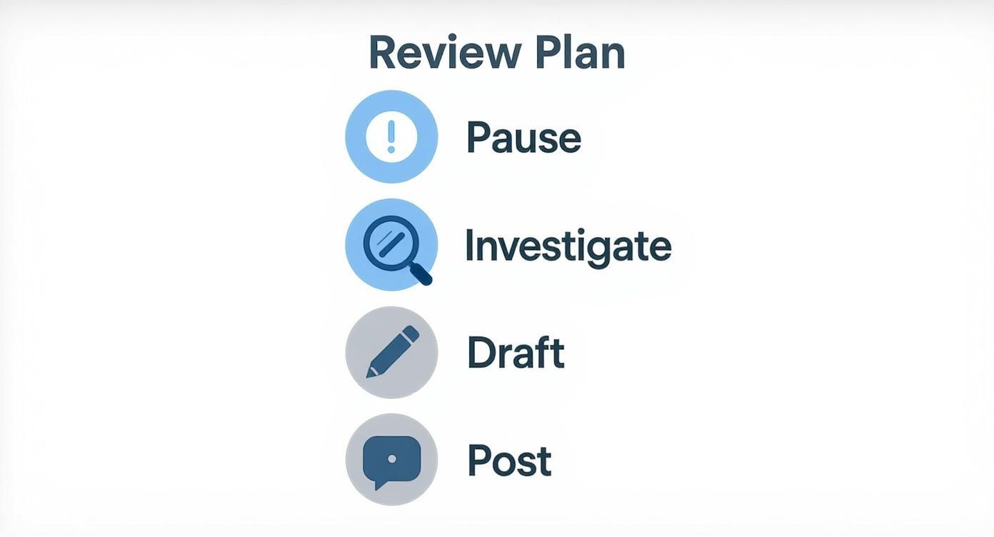 Infographic about how to deal with bad reviews