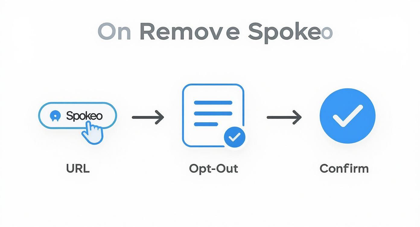 Infographic about how to remove my info from spokeo