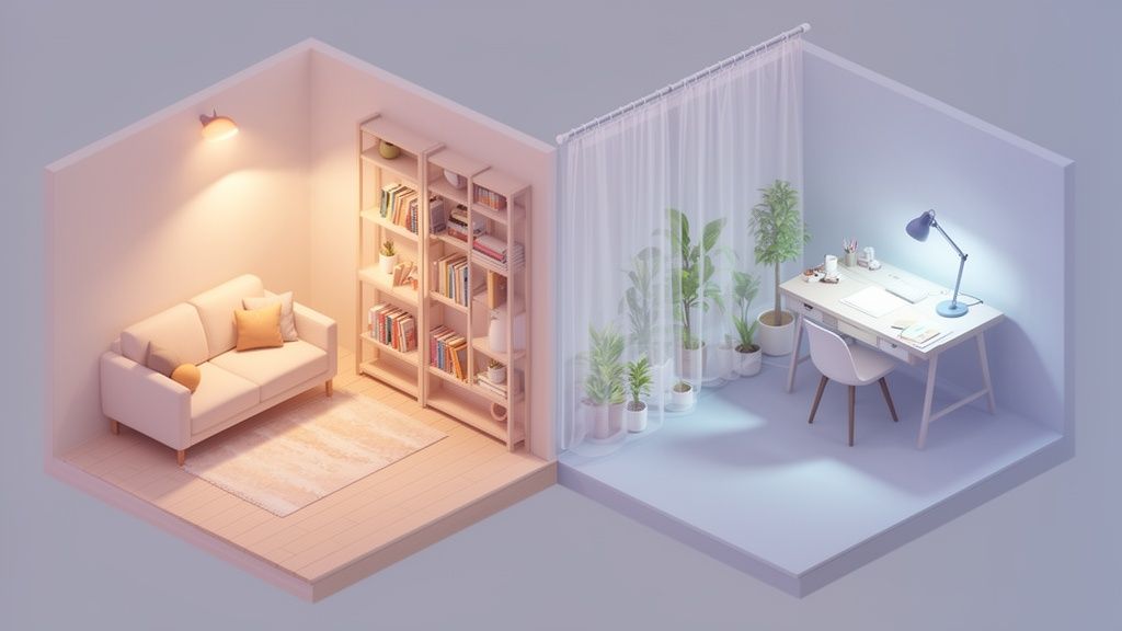 How to Divide a Room Without a Wall Using Smart Ideas