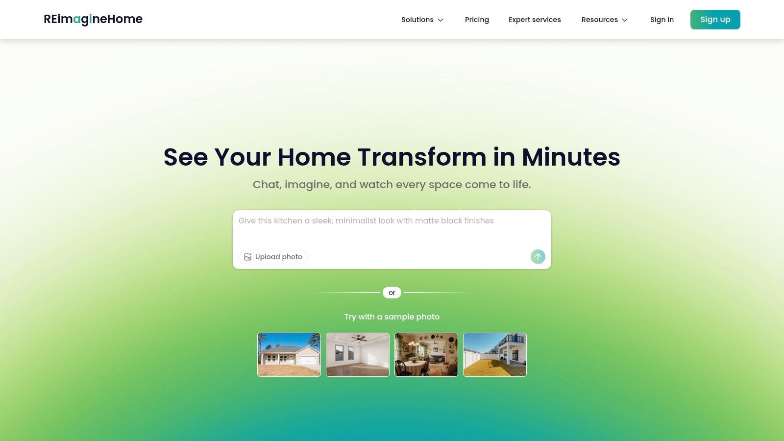 REimagineHome virtual staging of a modern living room