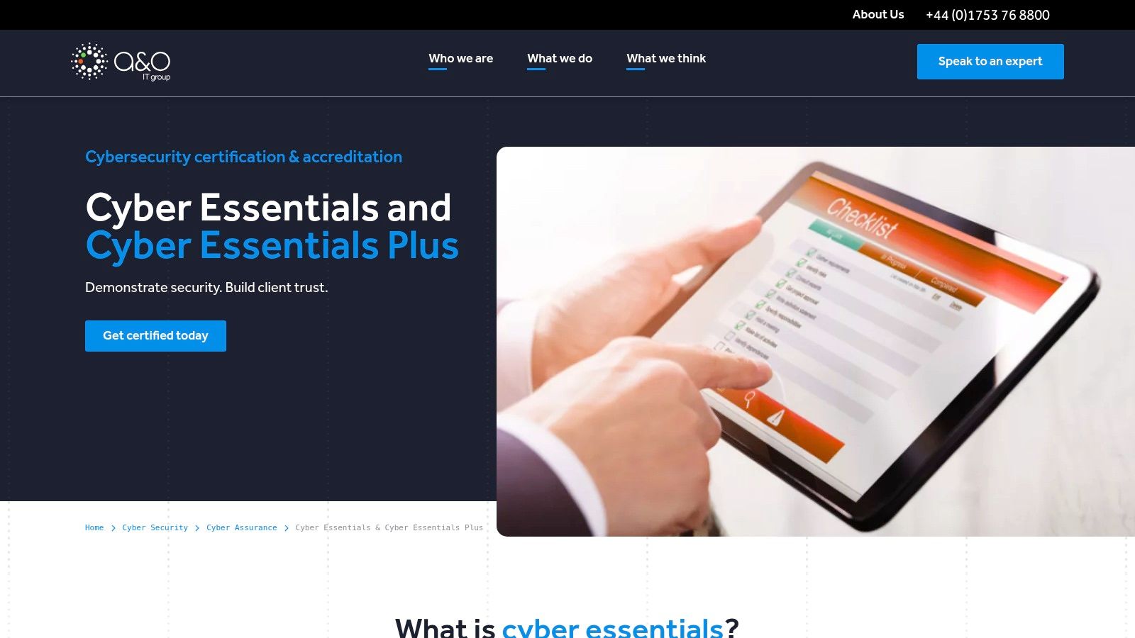 A&O IT Group (Corsaire) – Cyber Essentials & CE+