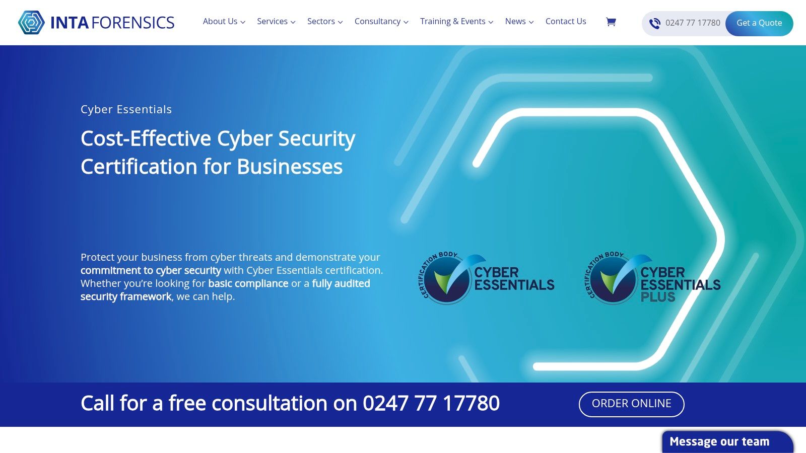 IntaForensics – Cyber Essentials & CE+