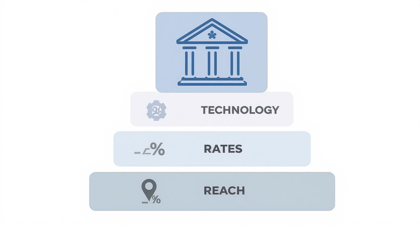 Infographic about credit union asset size